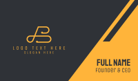 Golden Elegant Letter  B Business Card Image Preview
