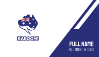 Australian Flag Kangaroo Business Card Image Preview