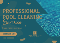 Professional Pool Cleaning Service Postcard Image Preview