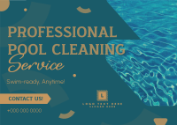 Professional Pool Cleaning Service Postcard Design