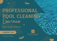 Professional Pool Cleaning Service Postcard Image Preview