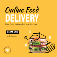 Fresh Burger Delivery Instagram post Image Preview