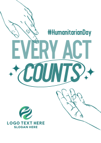 Handdrawn Humanitarian Day Flyer Preview