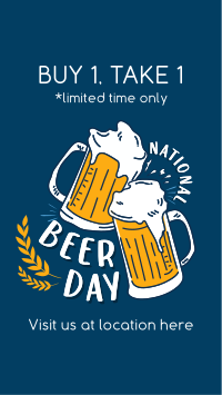 Beer Day Celebration Instagram story Image Preview