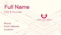 Modern Isometric Circuit Business Card Preview