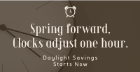 Calm Daylight Savings Reminder Facebook Ad Design