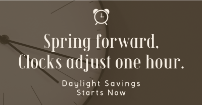 Calm Daylight Savings Reminder Facebook ad Image Preview