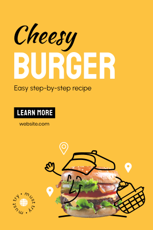 Fresh Burger Recipe Pinterest Pin Image Preview