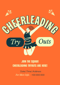 Cheerleading Tryouts Announcement Poster Design