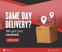 Express Delivery Package Facebook Post Design