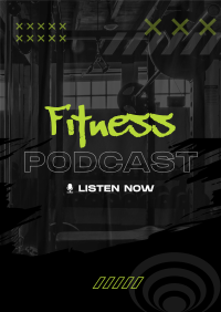 Grunge Fitness Podcast Poster Preview