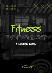 Grunge Fitness Podcast Poster Design