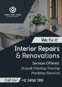 Home Interior Repair Maintenance Poster Preview