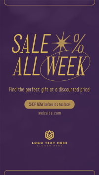 Minimalist Week Sale TikTok video Image Preview