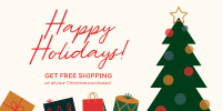 Christmas Free Shipping Twitter post Image Preview