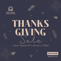 Thanksgiving Sale Instagram post Image Preview