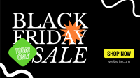 Black Friday Scribble Sale Facebook Event Cover Design