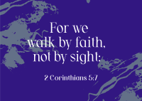 Walk by Faith Postcard Design
