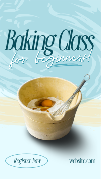 Beginner Baking Class TikTok video Image Preview