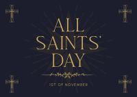 Solemn Saints' Day Postcard Preview