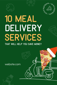 Holiday Pizza Delivery Pinterest Pin Image Preview