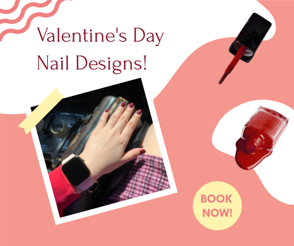 Valentines Day Nails Facebook Post Design Image Preview