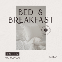 Bed and Breakfast Apartments Instagram Post Design