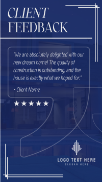 Client Testimonial Construction Instagram story Image Preview