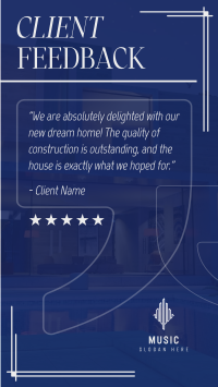 Client Testimonial Construction Instagram story Image Preview