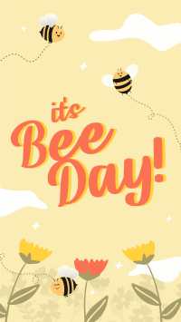Happy Bee Day Garden YouTube Short Design