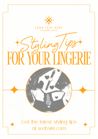 Modern Nostalgia Lingerie Flyer Design