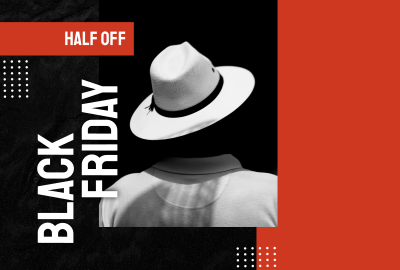 Classy Black Friday Hat Pinterest board cover Image Preview