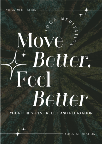 Modern Feel Better Yoga Meditation Poster Image Preview