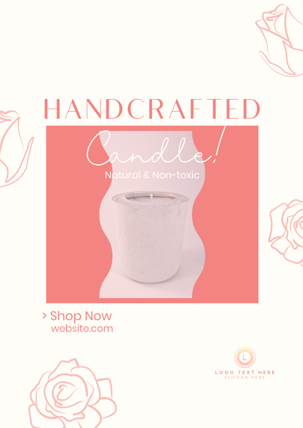 Handcrafted Candle Shop Poster Design Image Preview