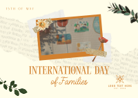 Day of Families Scrapbook Postcard Design