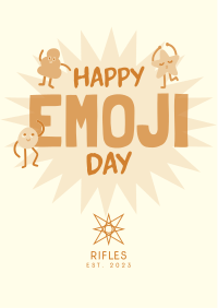 Happy Emoji Day Flyer Design