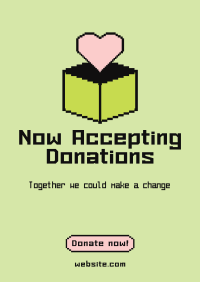 Pixel Donate Now Poster Image Preview