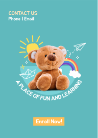 Daycare Center Teddy Bear Flyer Image Preview