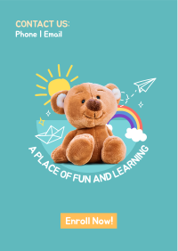 Daycare Center Teddy Bear Flyer Design