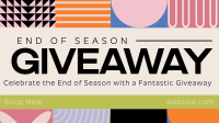 Geometric Conservative Season End Giveaway Facebook Event Cover Design