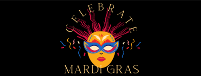 Masquerade Mardi Gras Facebook cover Image Preview