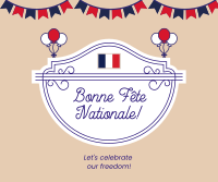 Bastille Day Badge Facebook Post Design
