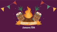 Happy Lohri Zoom background Image Preview