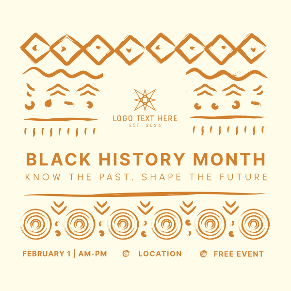 Black History Month Pattern Instagram Post Design Image Preview