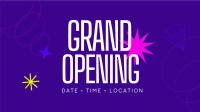 Modern Abstract Grand Opening Facebook Event Cover Design