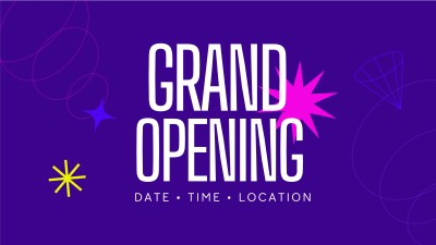 Modern Abstract Grand Opening Facebook event cover Image Preview