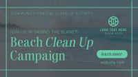 Beach Clean Up Drive Facebook Event Cover Design