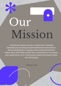 Stylish Our Mission Poster Design