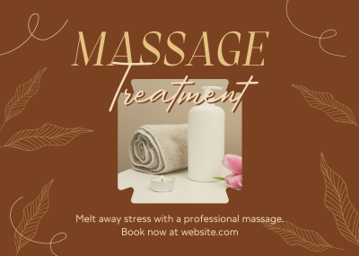 Body Massage Service Postcard Image Preview