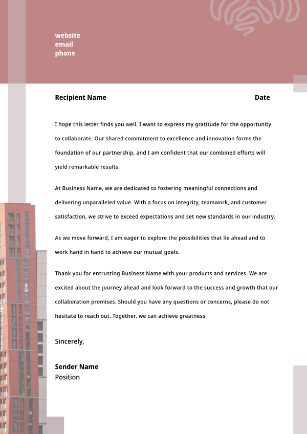 Tower Blocks Letterhead Design Image Preview